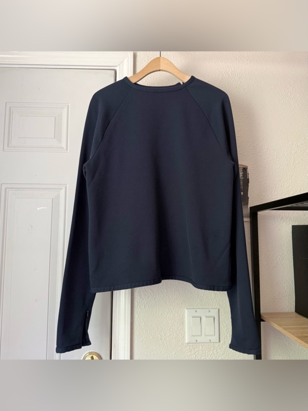 ASSEMBLY NEW YORK navy blue‎ nylon wool blend long sleeve pullover sweater